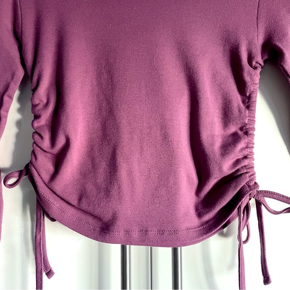 Urban Outfitters BDG Ruched Long Sleeve Crop Top In Pink Size S NWT - Picture 12 of 14